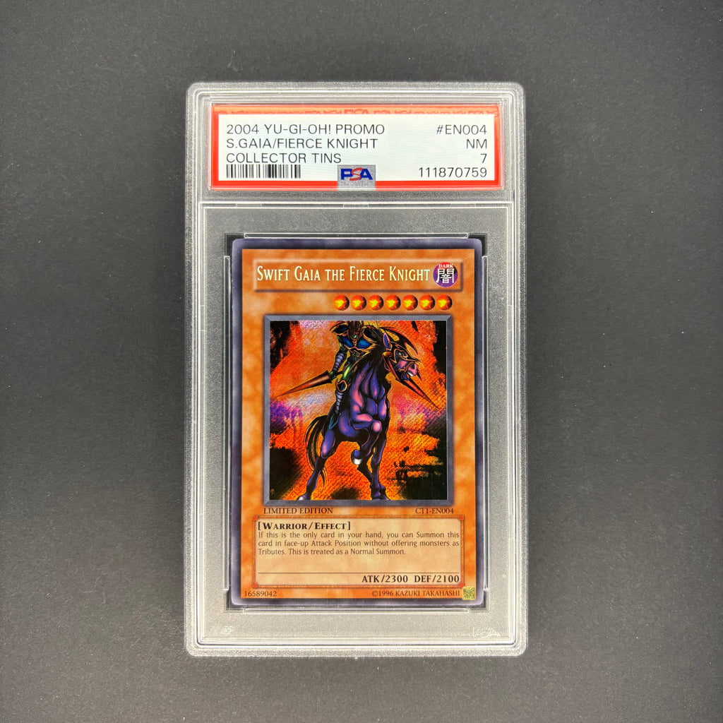 Yu-Gi-Oh! 2004 Collectors Tin Promo Swift Gaia The Fierce Knight CT1-EN004 PSA 7