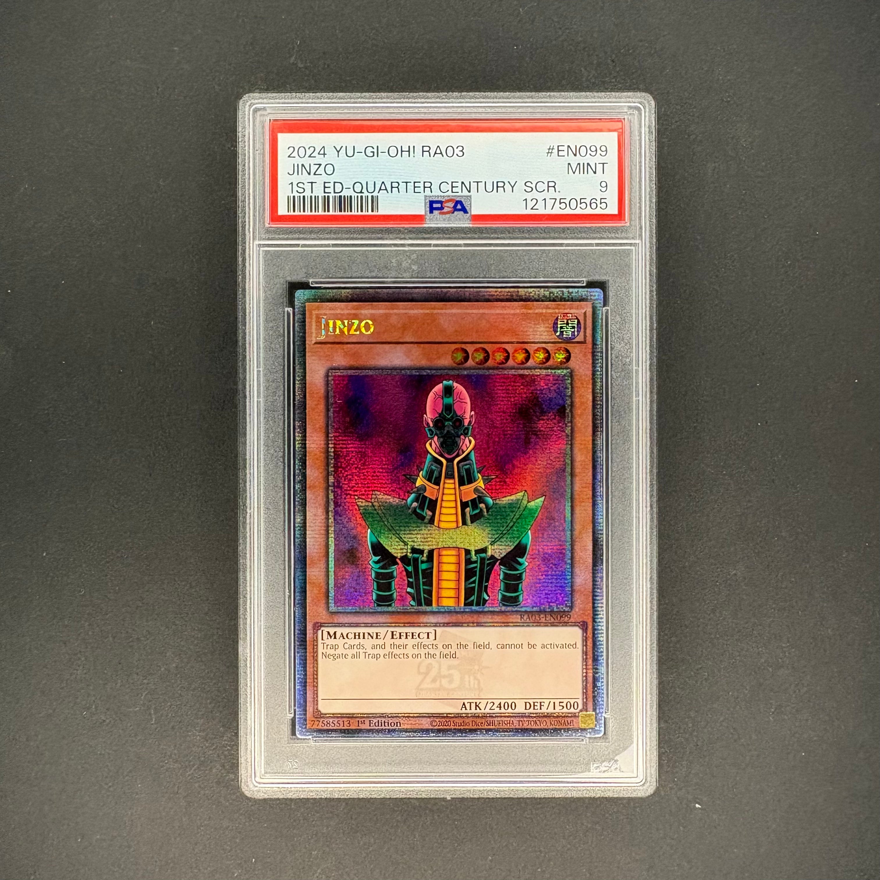Yu-Gi-Oh! 2024 Rarity Collection 3 Quarter Century Rare Jinzo RA03-EN099 PSA 9