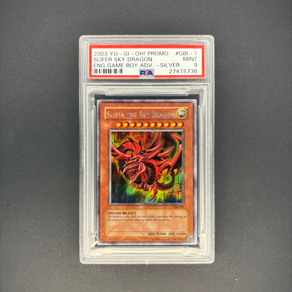 Yu-Gi-Oh! 2003 Game Boy Promo GBI Secret Rare Slifer The Sky Dragon GBI-001 PSA 9