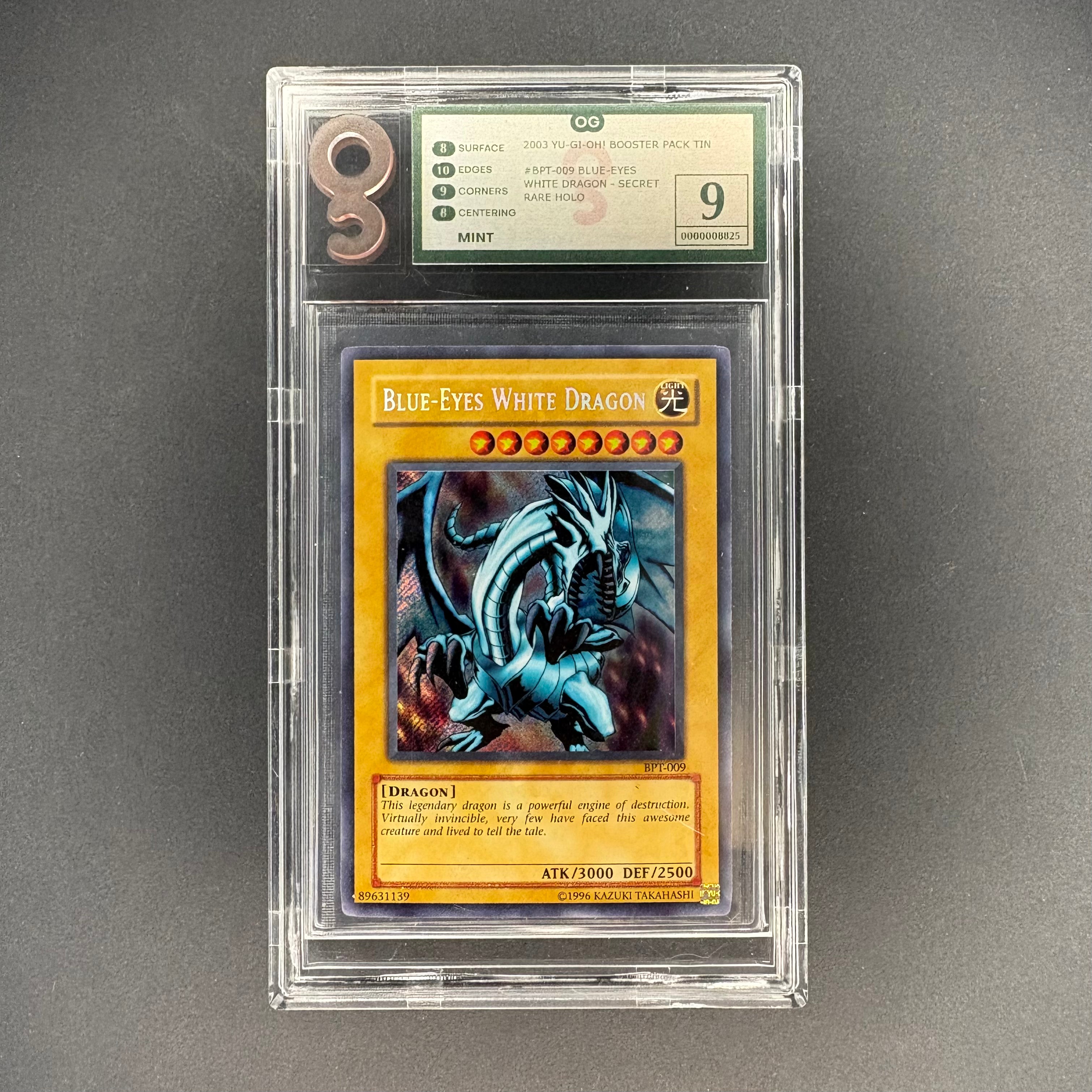 Yu-Gi-Oh! 2003 BPT Blue Eyes White Dragon BPT-009  OG 9 (Only Graded)