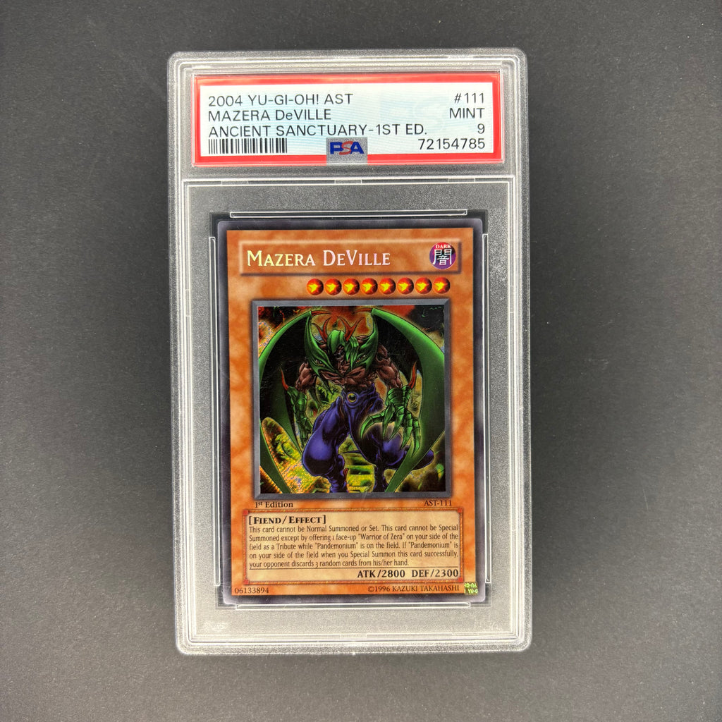 Yu-Gi-Oh! 2004 AST 1st Edition Mazera DeVille AST-111 PSA 9