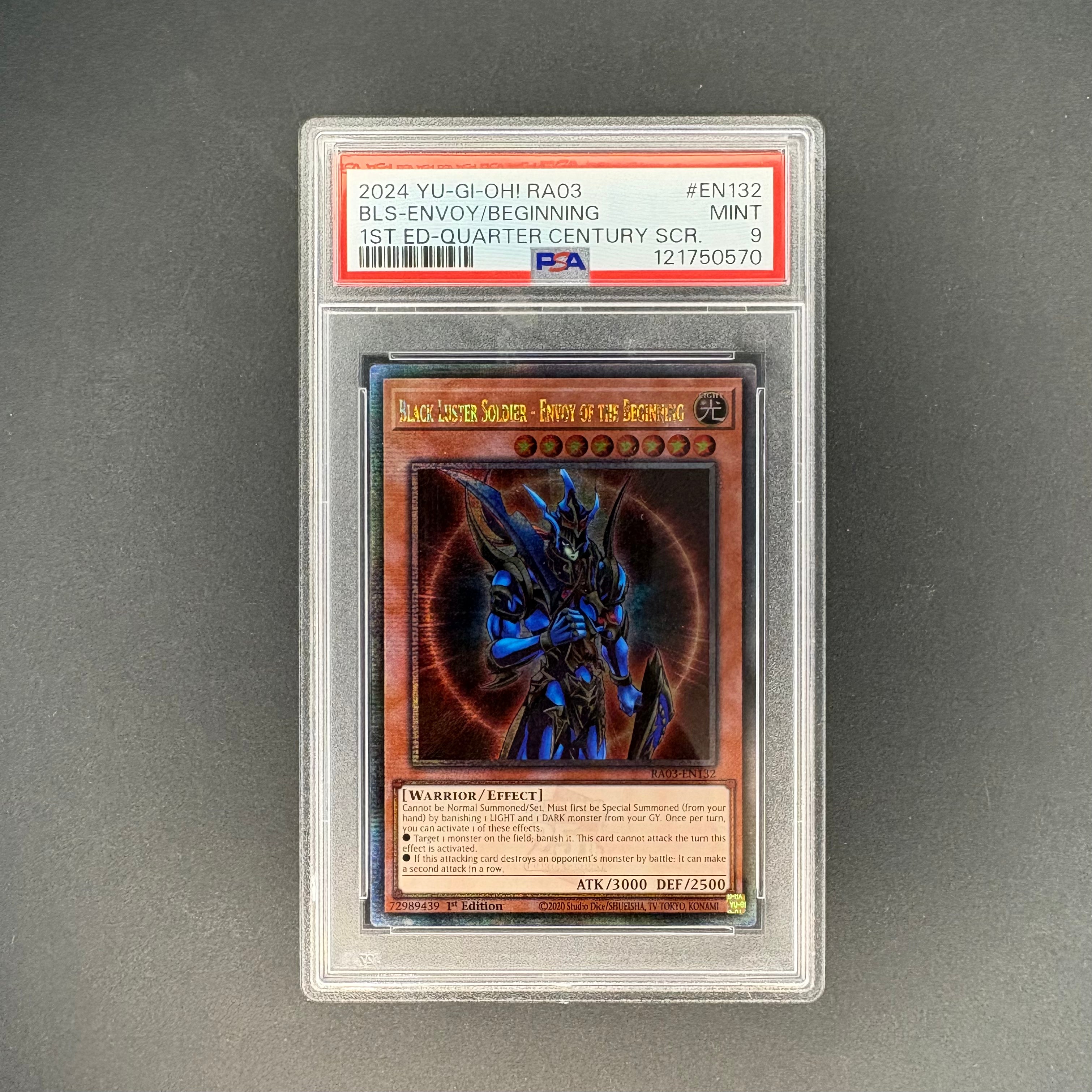 Yu-Gi-Oh! 2024 RA03 1st Edition Black Luster Soldier - Envoy of The Beginning Quarter Century Rare PSA 9