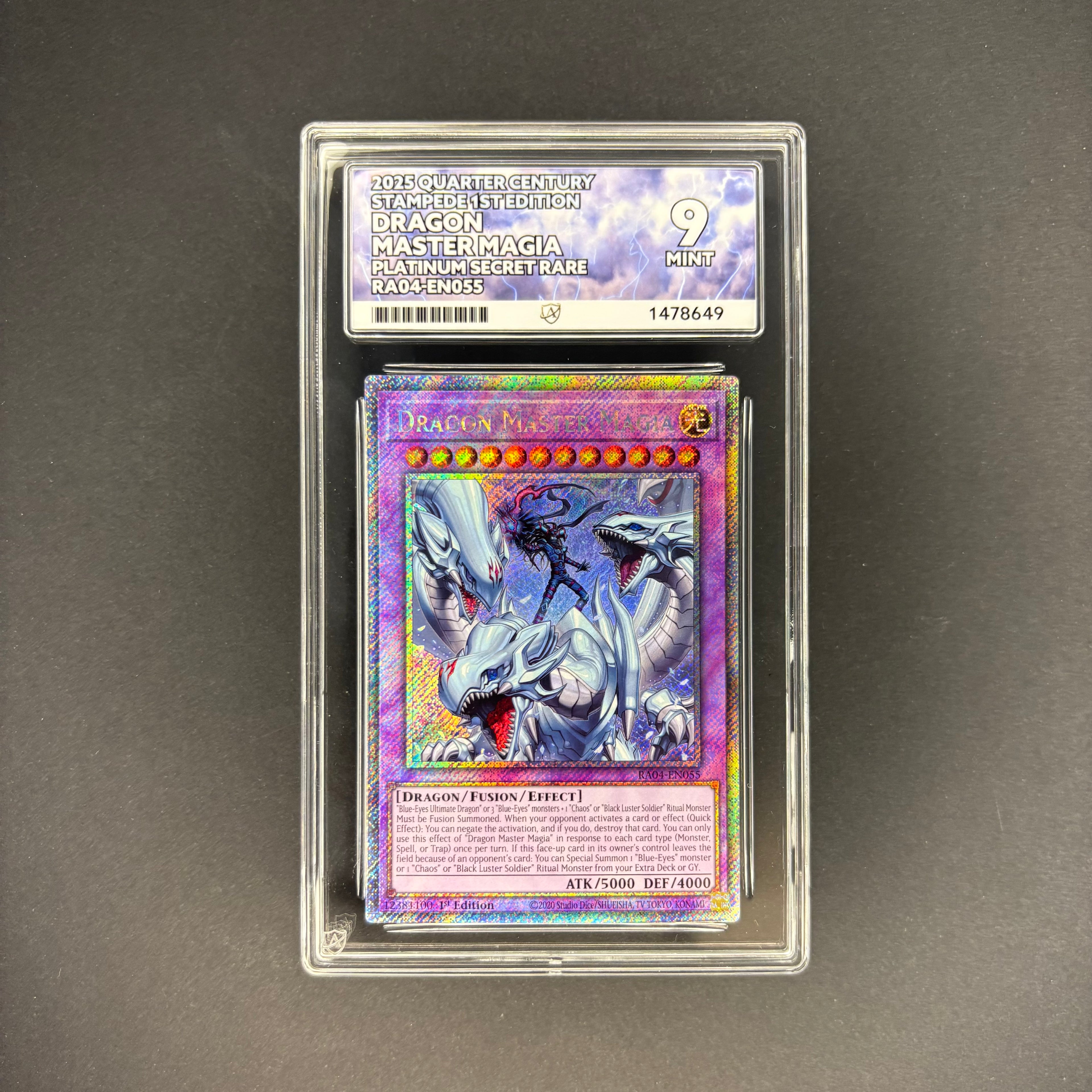 Yu-Gi-Oh! 2025 RA04 Dragon Master Magia Platinum Secret Rare RA04-EN055 Ace 9
