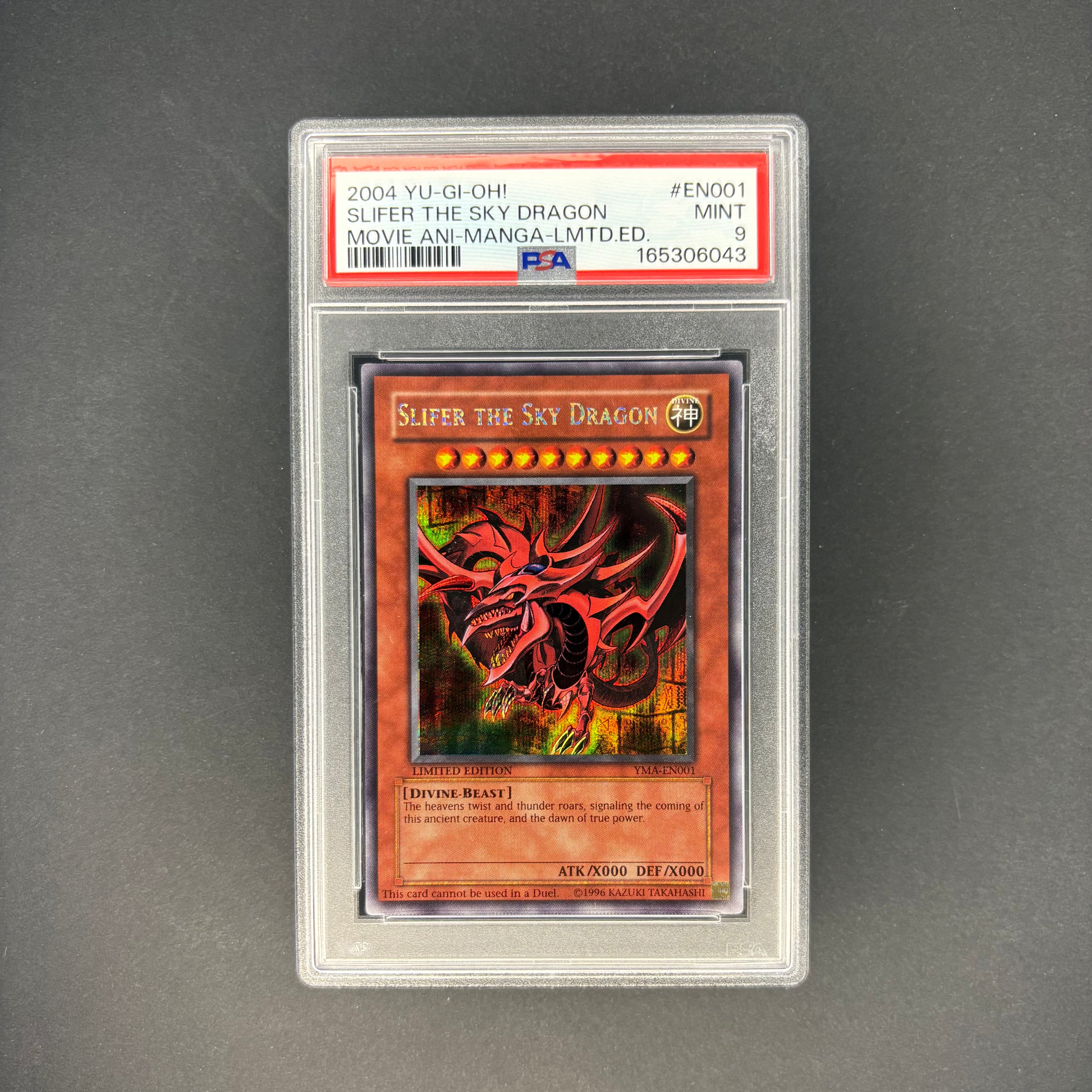 Yu-Gi-Oh! 2004 YMA Slifer The Sky Dragon YMA-EN001 PSA 9 (Movie Promo)