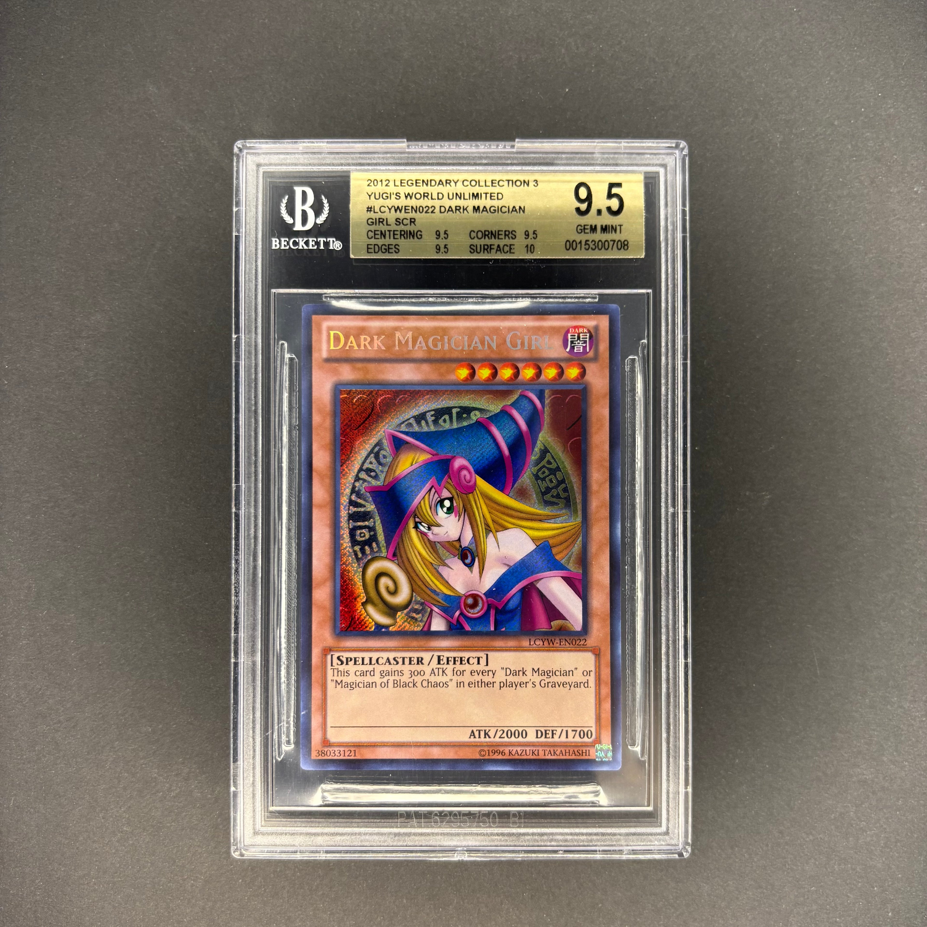 Yu-Gi-Oh! 2012 LCYW Dark Magician Girl Secret Rare LCYW-EN022 BGS 9.5 (Unlimited)