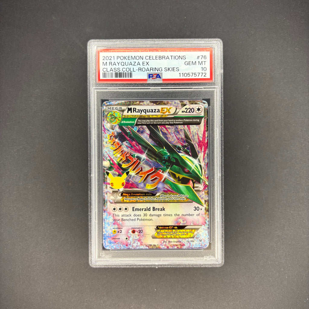 Pokemon 2021 M Rayquaza EX Celebrations Classic Collection 76/108 PSA 10